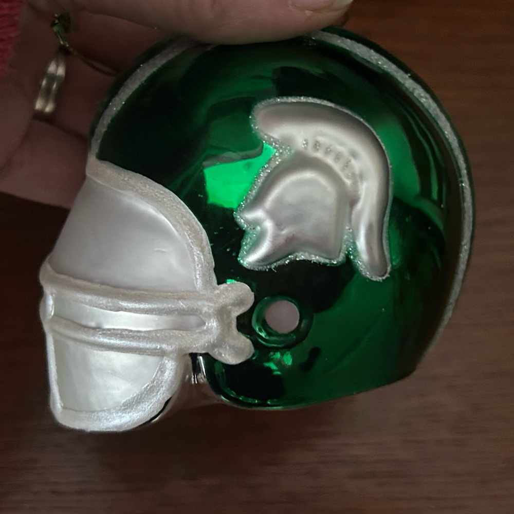 MSU Spartans helmet ornament